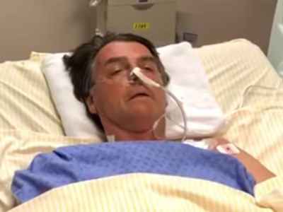 Bolsonaro no leito do hospital