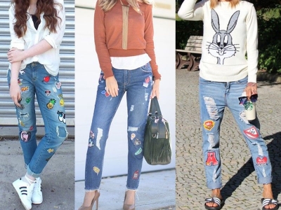 Trio de modelos com jeans