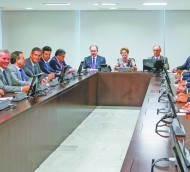 Conversa dura- Presidente Dilma Roussef teve uma diálogo até ríspido com membros da base aliada (Foto: Roberto Stuckert Filho/ PR)