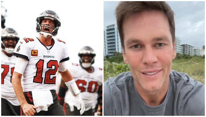 O quarterback Tom Brady emitiu uma divulgação por meio de suas redes sociais