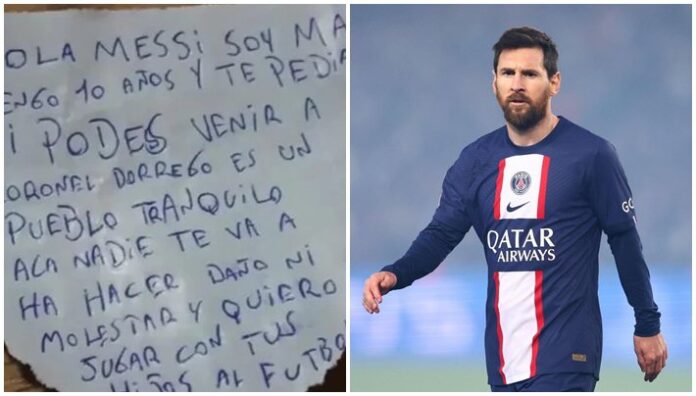 O menino, de apenas 10 anos, afirmou que Messi não sofreria ‘feridas’ no local