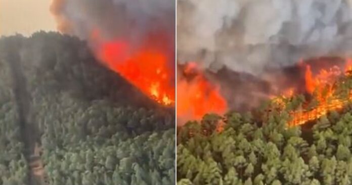 Várias estradas foram bloqueadas após o alto índice de fumaça gerado pelo incêndio