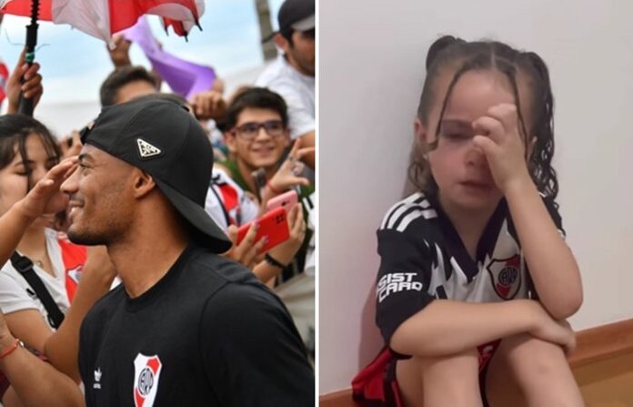 Anúncio do jogador como novo reforço do Flamengo frustrou a expectativa da menina